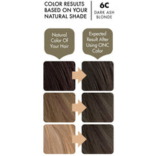 Load image into Gallery viewer, ONC 6C Dark Ash Blonde Hair Dye With Organic Ingredients 120 mL / 4 fl. oz. Color Results