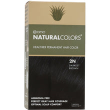 Cargar imagen en el visor de la galería, ONC NATURALCOLORS 2N Darkest Brown Hair Dye With Organic Ingredients 120 mL / 4 fl. oz.
