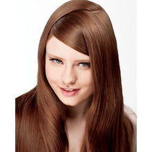 Load image into Gallery viewer, ONC NATURALCOLORS 6KR Chocolate Brown Red Hair Dye With Organic Ingredients Modelled By A Girl
