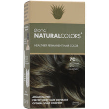 Cargar imagen en el visor de la galería, ONC NATURALCOLORS 7C Medium Ash Blonde Hair Dye With Organic Ingredients 120 mL / 4 fl. oz.
