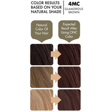 Cargar imagen en el visor de la galería, ONC 4MC Glamorous Brown Hair Dye With Organic Ingredients 120 mL / 4 fl. oz. Color Results
