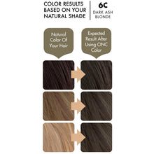 Cargar imagen en el visor de la galería, ONC 6C Dark Ash Blonde Hair Dye With Organic Ingredients 120 mL / 4 fl. oz. Color Results
