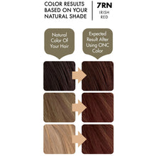 Cargar imagen en el visor de la galería, ONC 7RN Irish Red Hair Dye With Organic Ingredients 120 mL / 4 fl. oz. Color Results
